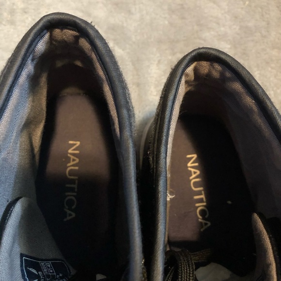 Men’s Nautical black leather shoes size 8.5 - Picture 6 of 10